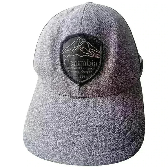 Columbia Other - Columbia Sportswear Outdoor Fitted Flexfit Trucker Hat Men Gray Black See Detail
